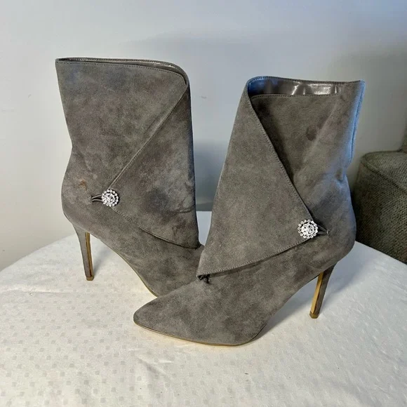 CHARLES BY CHARLES DAVID PISTOL MIRCROSUEDE WRAP-AROUND BOOT 8.5 NWOT - Picture 5 of 8